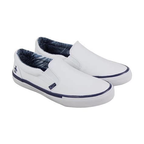 white canvas slip on sneakers.